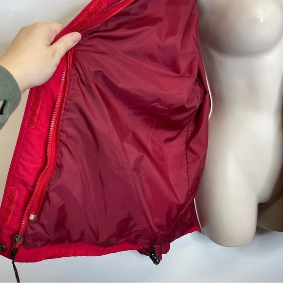 L.L. Bean women’s rain jacket shell lightweight two toned red - Picture 10 of 12